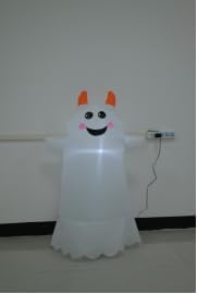 3.5FT White Ghost Halloween Inflatable Decor Blow Up Decoration with LED Lights Halloween Parties Holiday Decor Indoor Outdoor Yard Graden Decorations