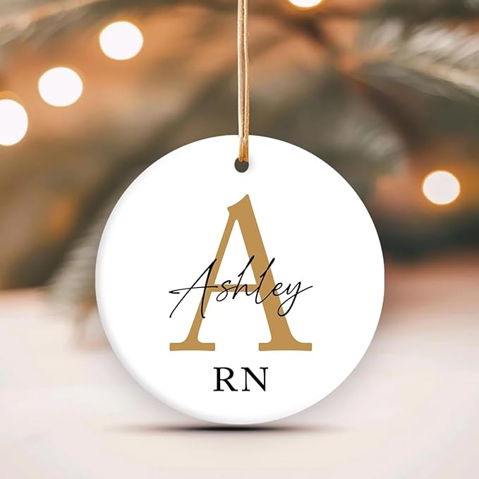 Personalized Registered Nurse Ornament, Nursing Graduation Ornament for Medical Students, Grad Gifts for Women Daughter Mom Friends, Rn Gifts for Nurse, Custom Rn Christmas Ornaments 2025