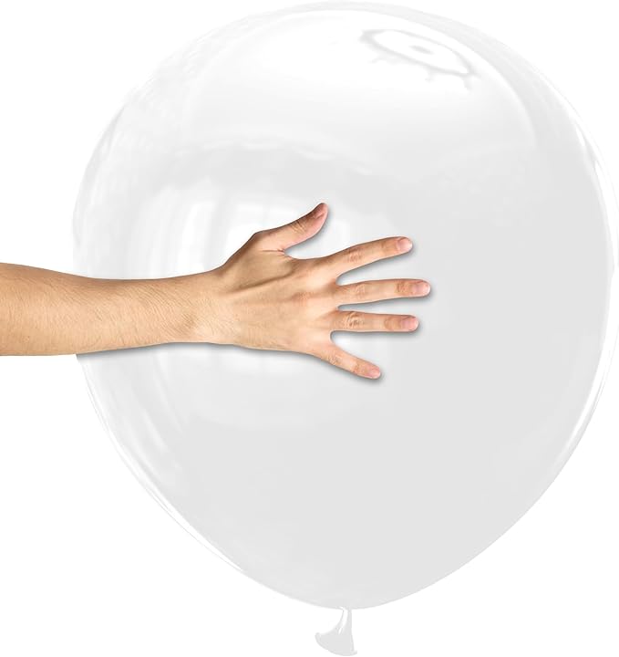 KAWKALSH White Big Balloons 32pcs, 18 Inch Large Latex Giant Heavy Duty Balloons for Birthday Wedding Baby Shower Decorations