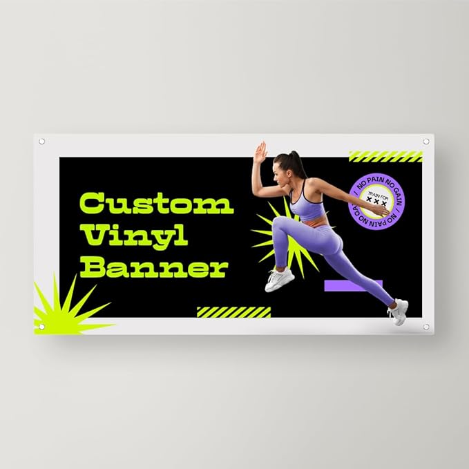 Customizable Vinyl Banner – Personalized Outdoor/Indoor Event Signage for Birthdays, Weddings, Graduations, Business Promotions – Lightweight, Durable, Weather-Resistant, Full-Color Printing (3'x6')