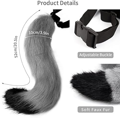 Faux Fur Fox Costume Tail Cosplay Halloween Christmas Party Costume One Size