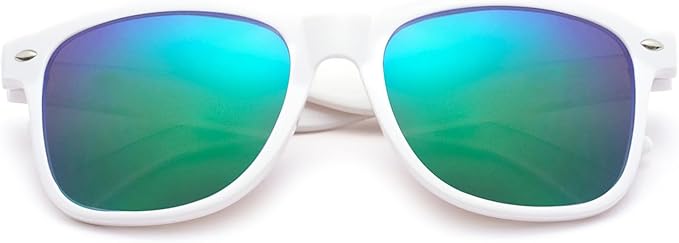 Fsmiling White Sunglasses Bulk Adult Party Sunglasses 80s Sunglasses Pack for Men Women Party Favors-10Pack