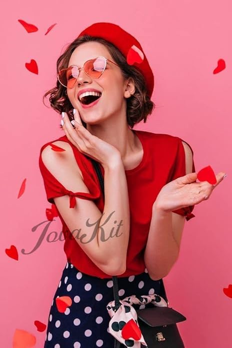 JOVAKIT Polarized Heart Sunglasses for Women Fashion Lovely Style Metal Frame UV400 Protection Lens