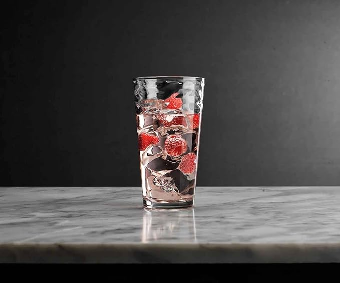 Glaver's Drinking Glasses Set of 10 Highball Glass Cups, 17 Oz Cooler Glassware. Home and Bar Everyday Basic Drinkware Elegant Kitchen Glasses for Water, Juice, Cocktails, Iced Tea.