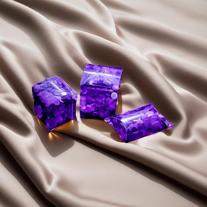 Purple Metallic Foil Confetti - 60g (2.11OZ) Shimmer Round Table Confetti for Weddings, Galas, Birthday Parties – Biodegradable Glitter Circles for Crafts, Photo Props, Luxury Event Decor