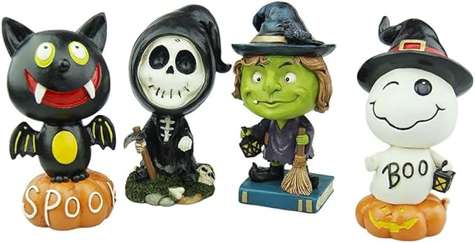 Halloween Figurines Pumpkin Bat Figurine Statue Decoration