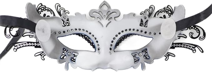 Coolwife Couples Masquerade Masks Metal Venetian Mardi Gras Party Evening Prom Costume Mask