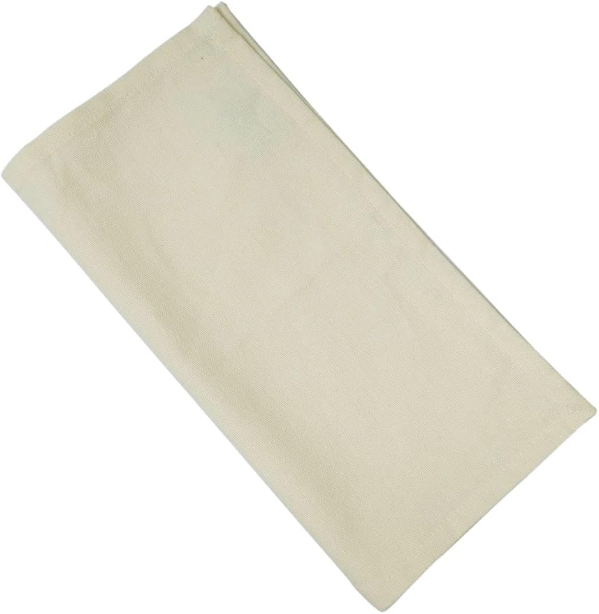 TARAN LIVING Pure Cotton Table Cloth Napkin Solid Dinner Napkin Sets Washable Dish Cloth Napkins Gifts for Her/Him Reusable Napkins Dining Décor - Set of 12, 18x18 inch - Off White