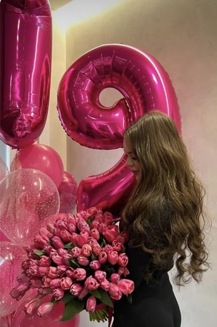 Hot Pink Number 11 Balloon 40 inch, Number 11 Birthday Balloon for Boy Girl, Hot Pink Foil 11 for 11 Birthday Party, Anniversary Celebration Number Decorations