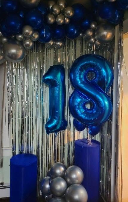 Giant Navy Blue 10 Balloon Number 40 Inch, 10 Number Balloons Birthday Supplies, 10 Year Old Birthday Party Celebration, 10 Balloons Graduations Anniversary Decorations