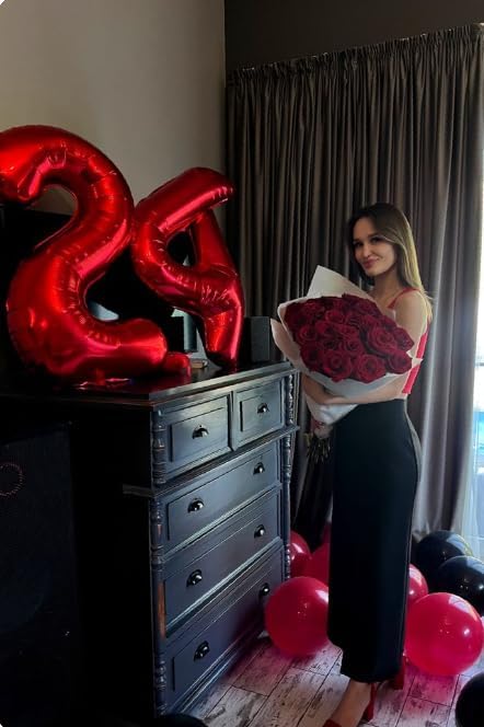 40 Inch Big Red 9 Balloon Number, Jumbo Giant Happy 9th 19 29 39 49 99 Birthday Party Decorations, Large Nine Mylar Foil Anniversary Birthday Party Engagement Decorations