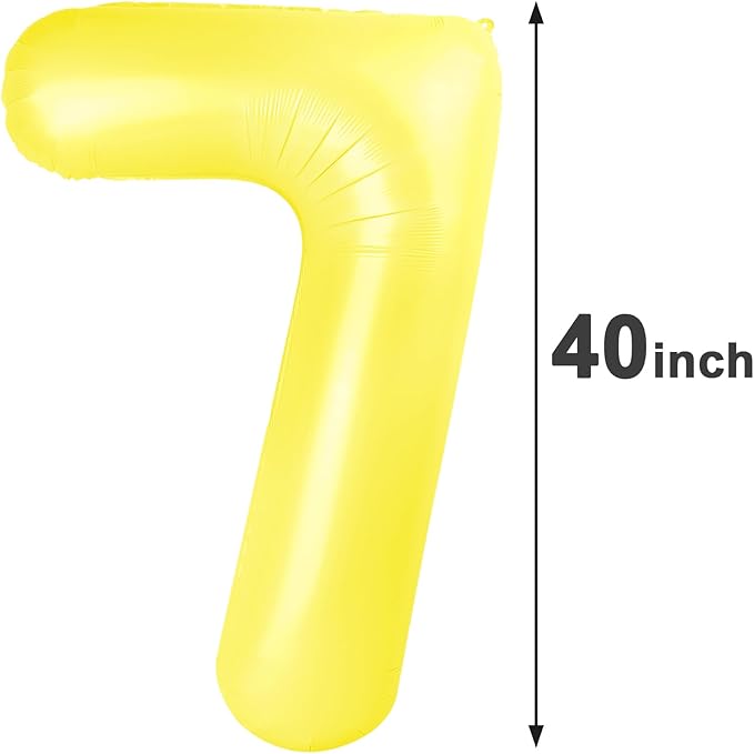 Macaron Yellow Number Balloon 7