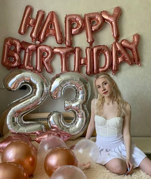 40 Inch Silver Large Number 4 Birthday Balloon, Giant Number Four 14 24 34 40 44 Balloons, Foil Mylar Big Balloons for Anniversary Graduation Supplies Decorations