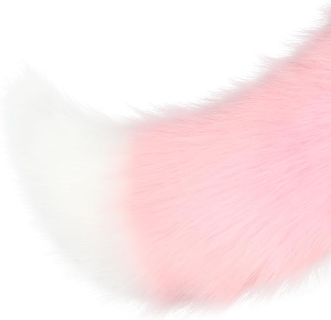 Adolala Faux Fur Wolf Fox Tail with Adjustable Elastic Belt Halloween Cosplay Costume Accessory
