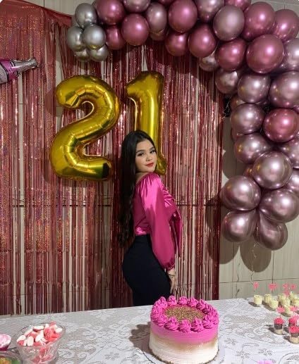 Gold 40 Inch Big Number Balloon Birthday Decoration, Number 12 Helium Balloon 12 Twelve Celebration, Boy Girl Baby Anniversary Party Graduations Supplies Decorations