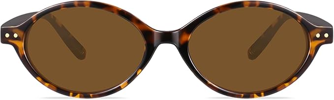 GRFISIA Retro Oval Sunglasses Womens Small Trendy Sun Glasses Sunnies UV400 Protection