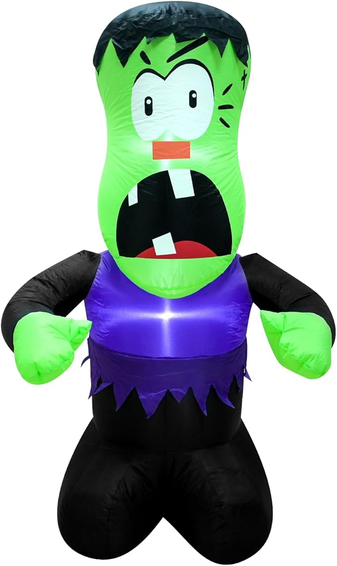 4FT Halloween Inflatable Decor Giant Ghost Halloween Blow Up Decoration with LED Lights Indoor Outdoor Yard Graden Party Holiday Decor