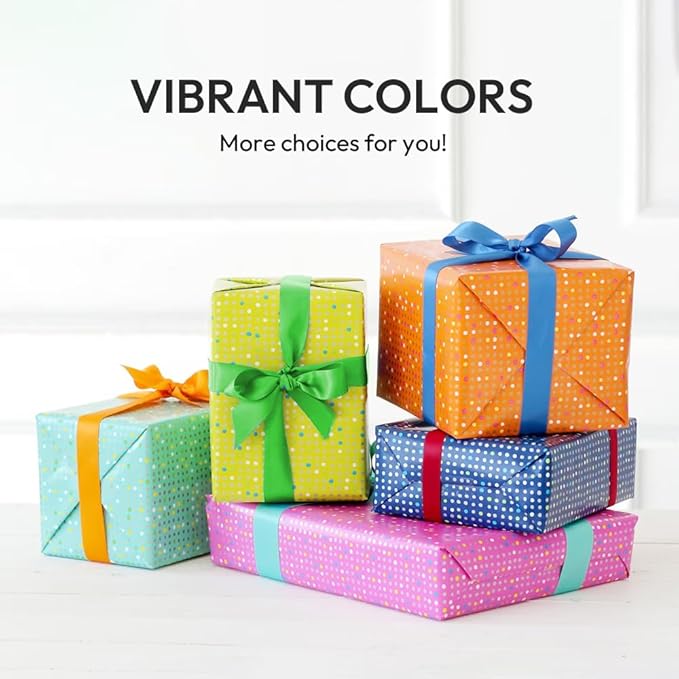 1-1/2" Width x 100 Yards Satin Ribbon, Gold Ribbon Perfect for DIY Craft, Bows, Gift Wrapping, Flower Bouquet, Valentine's Day, Christmas and Party Decoration