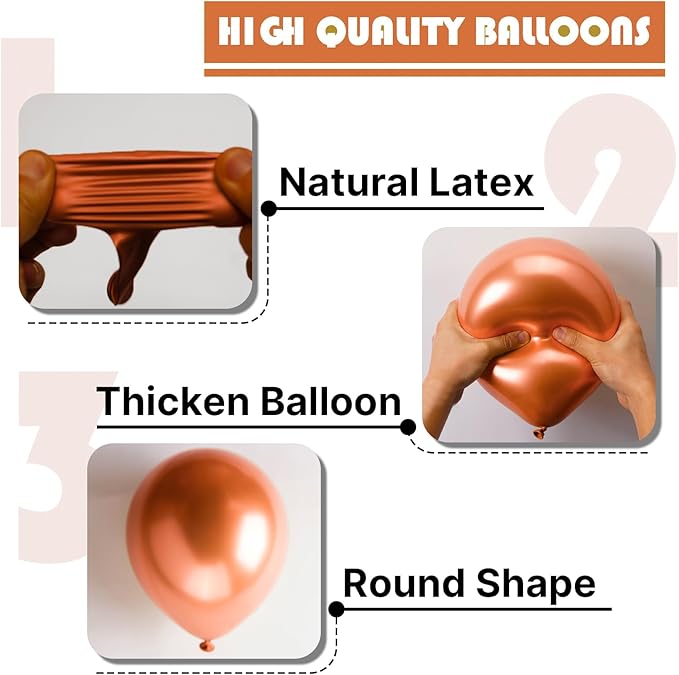 PartyWoo Metallic Rose Gold Balloons 100 pcs Different Sizes Pack of 36 18 12 10 5 Inch Chrome Rose Gold Balloon Arch Kit Garland for Wedding Engagement Birthday Party Decorations Rose Gold-G107