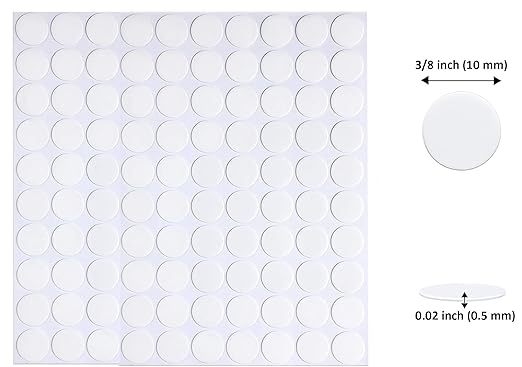 Adhesive Stick dots Two-Sided Sided Mounting Putty Stick Tack for Wall Hanging Crafts Balloons Festival Party Decorations,Clean Removable(0.39"*0.39"-100)