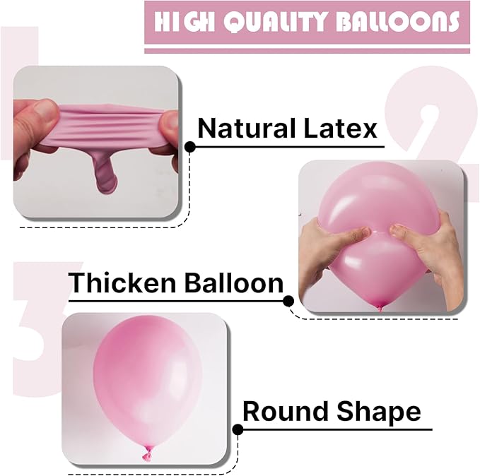 PartyWoo Mauve Balloons 100 pcs Different Sizes of 18 12 10 5 Inch Dusty Dark Boho Pink Latex Balloon Arch Kit Garland for Baby Shower Bridal Shower Wedding Birthday Party Decorations Pink-F30
