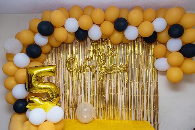 Gold 40 Inch Large Number 5 Birthday Balloon, Five 5th 15 25 35 50 55 Birthday Celebration Decorations, 2025 Foil 5 Mylar Helium Number 5 Balloons Girl Boy Anniversary Party Supplies