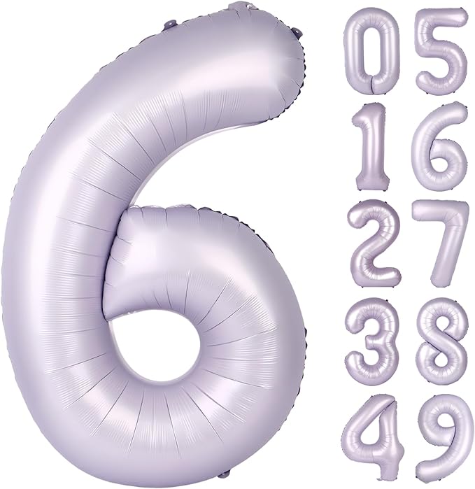 2026 number balloon Lavender Purple