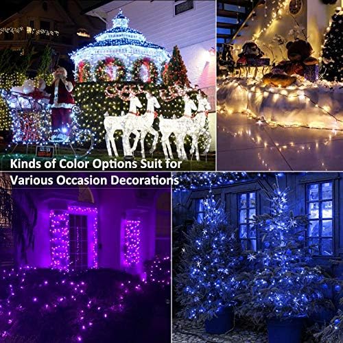 Brizled Color Changing Christmas Lights, 197FT 600 LED RGB Christmas Lights, Dimmable Xmas Tree Light, Multifunctional Indoor Outdoor String Fairy Light with Remote for Holiday Party Decor