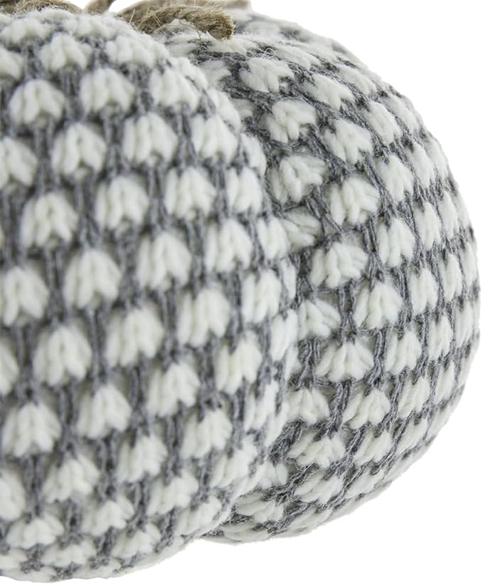 Knite Pumpkin Decor Set of 2 for Fall Harvest Thanksgiving Holiday Festivals 8x8x Ornamental Display