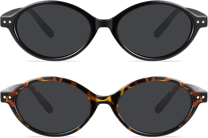 GRFISIA Retro Oval Sunglasses Womens Small Trendy Sun Glasses Sunnies UV400 Protection
