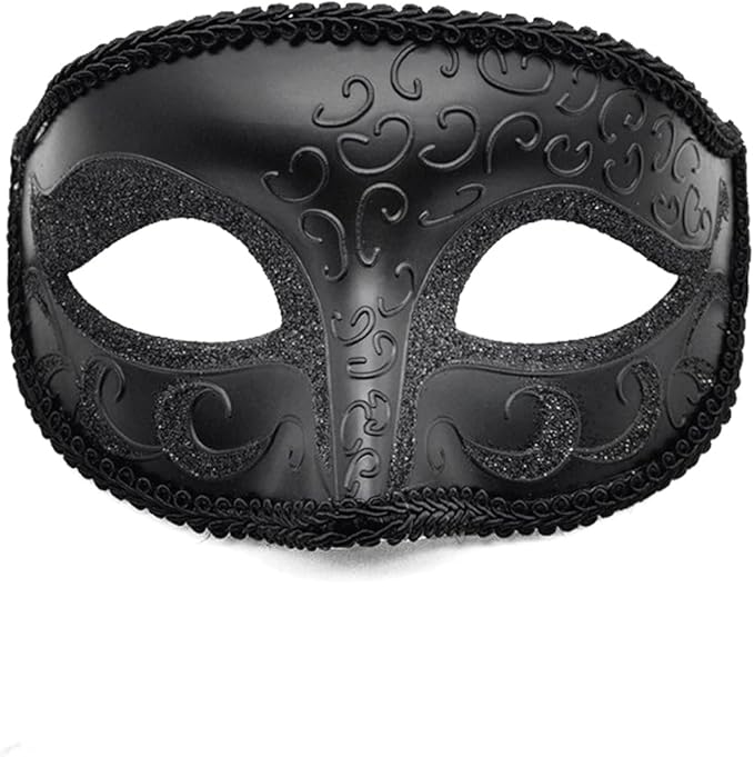 Couple Masquerade Mask Set - Venetian Style Masks for Halloween, Costume Parties and Carnival