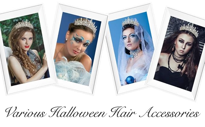 Velscrun AB Silver Crystal Birthday Tiara Crowns for Women Girls Princess Crown with Combs Birthday Girl Headband Sash Happy Birth Party Decorations Birth Gift Cake Topper Hair Accessories