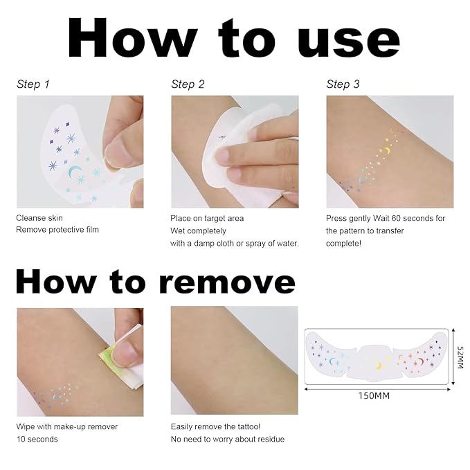 8PCS Glitter Freckles, Glitter Freckles Face Tattoo, Sparkle Freckles for Women and Kids, Cute Star Waterproof Gold Temporary Face Tattoos Glitter Glow Up Patches (8PCSG Holographic Multicolor)