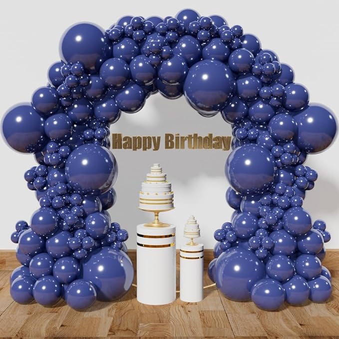 KAWKALSH Navy Blue Balloon Arch Kit 111Pcs 18 12 5 Inch Latex Party Balloons Garland for Birthday Baby Shower Wedding Engagement Anniversary Christmas Party Decorations