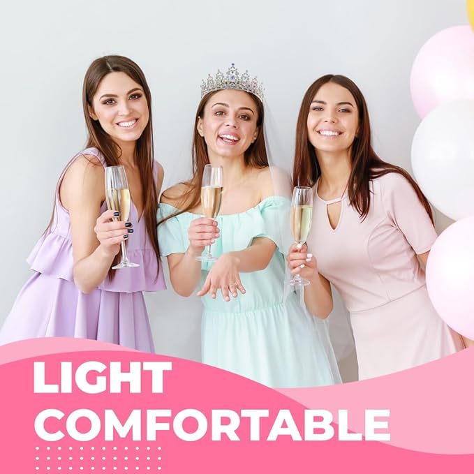 Tiara Crown for Women, Headband Hair Accessories for Birthday Wedding Party Costume