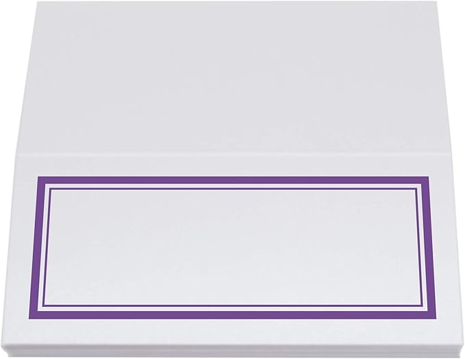 Double Line Border Place Cards, Purple (Choose Color), Set of 150, Pre-cut and Scored - Wedding, Party, Dinner, and Special Events - Made in the USA