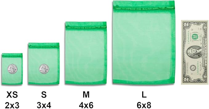 TheDisplayGuys 100-Pack 4x6 Light Green Sheer Organza Gift Bags with Drawstring, Jewelry Candy Treat Wedding Party Favors Mesh Pouch