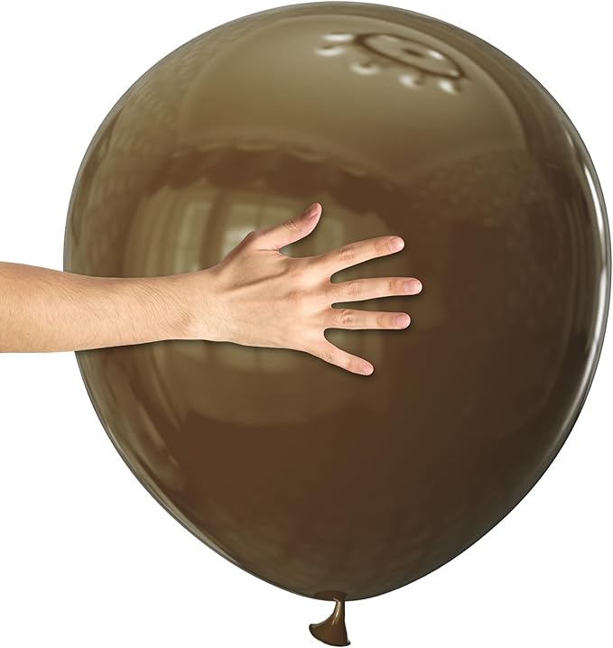 KAWKALSH 18 Inch Brown Latex Balloons 32 Pack - Earth Tone Party Decor for Rustic Wedding, Fall Festival, Safari Theme, Coffee Party - Natural & Elegant