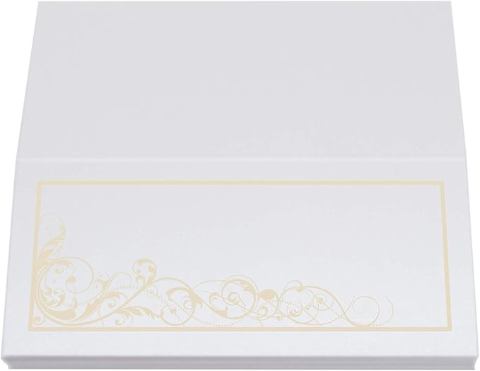 Scribble Vintage Swirl Place Cards, Ivory (Choose Color), Set of 150, Pre-cut and Scored - Wedding, Party, Dinner, and Special Events - Made in the USA