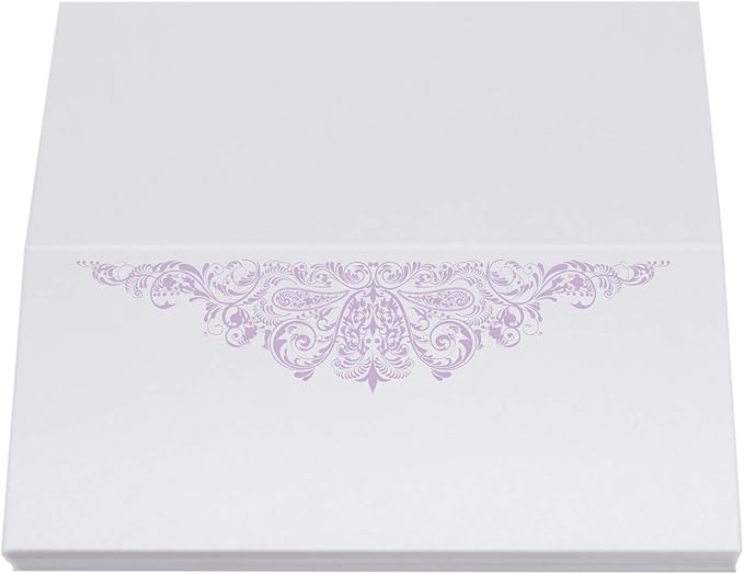 Paisley Place Cards, Lavender (Choose Color), Set of 60, Pre-cut and Scored - Wedding, Party, Dinner, and Special Events - Made in the USA