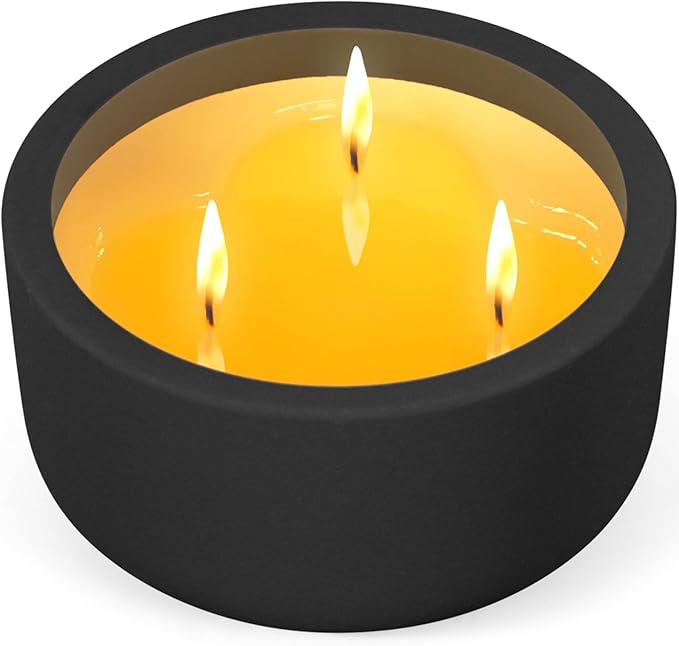 Viyffo Christmas Candles – Eucalyptus & Rosemary, 3 Wick 20oz Large Soy Scented Candle for Women & Men, Non Toxic Aromatherapy Ceramic Velas, Luxury Matte Black Ceramic Gift for Holiday & Home Decor