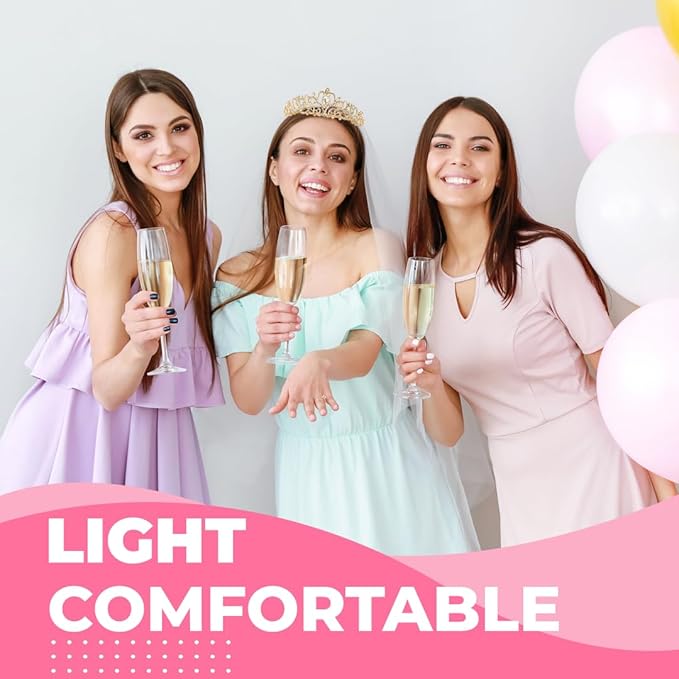 Birthday Crown Tiara with sash for Women, Headband Hair Accessories for Birthday Party