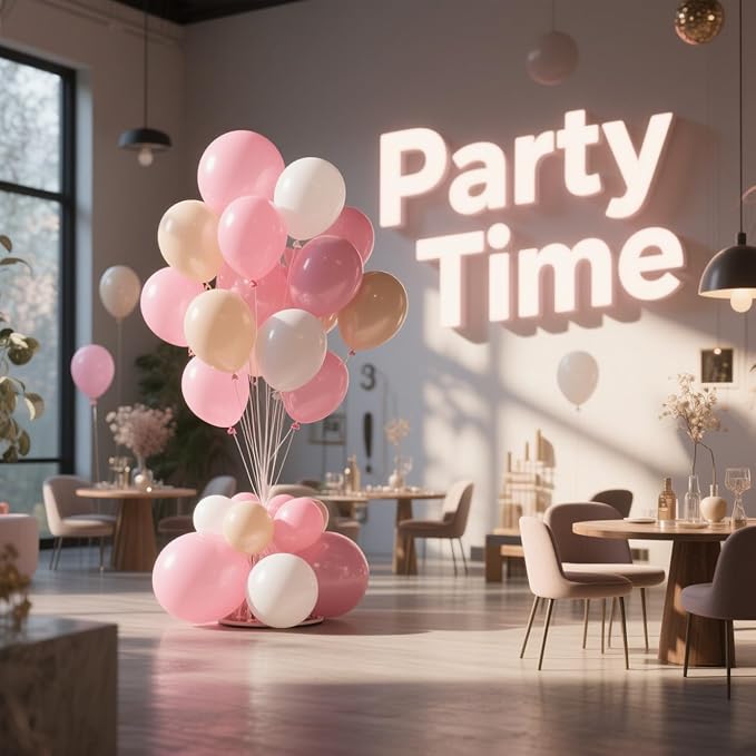Pink Balloons 100 Pack, 12 Inch Latex Helium Pink Balloons Garland for Elegant Birthday Wedding Baby Shower Graduation Arch Party Decorations