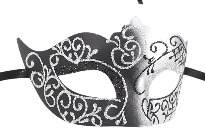 Coolwife Couples Masquerade Masks Metal Venetian Mardi Gras Party Evening Prom Costume Mask
