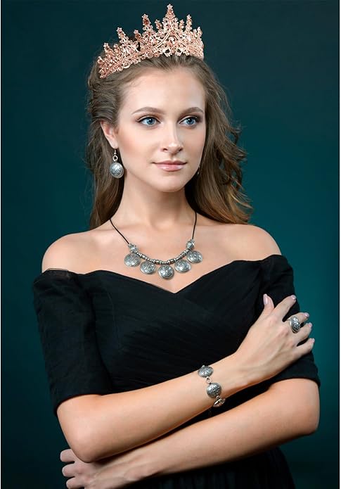 VELSCRUN Birthday Tiara Crowns for Women Girls Crystal Birthday Girl Headband Sash Elegant Princess Crown Happy Birth Party Decorations Women Sisters Birth Gift Hair Accessories