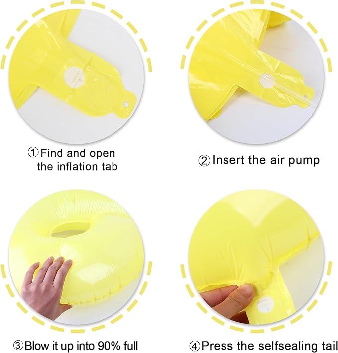 Macaron Yellow Number Balloon 0
