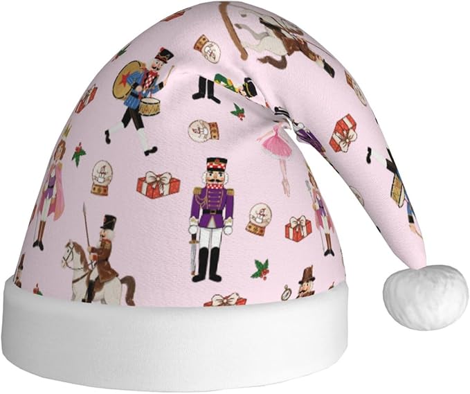 Christmas Santa Hat for Adults,Holiday Unisex Xmas Hat for New Year Party Headwear