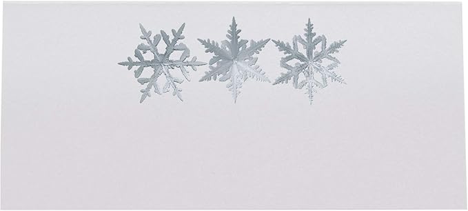 Christmas and Holiday Snowflake Pattern Printable Place Cards, Set of 150 (25 Sheets), Laser & Inkjet Printers - Wedding, Party, Dinner, and Special Events - Made in the USA