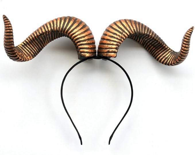 Sheep Horn Headhand Cosplay Headwear Halloween Costume Brown