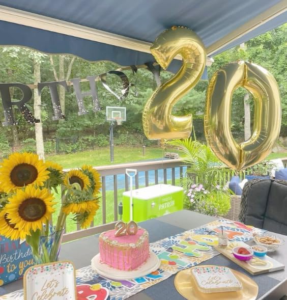 Champagne Gold Helium Number Balloon 40 Inch, Giant Foil Light Gold Number 0 Birthday Balloons, Large Numbers 10 20 30 40 50 60 70 80 90 100 2026, Party Celebration Supplies Decorations